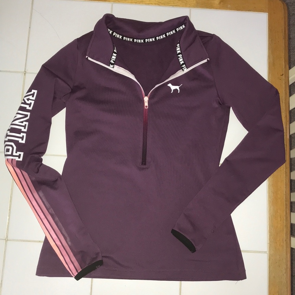 VS PINK half-zip thermal sweat shirt